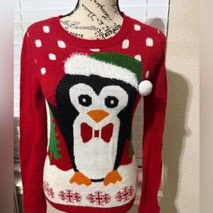 Ransom Red Penguin Holiday Sweater